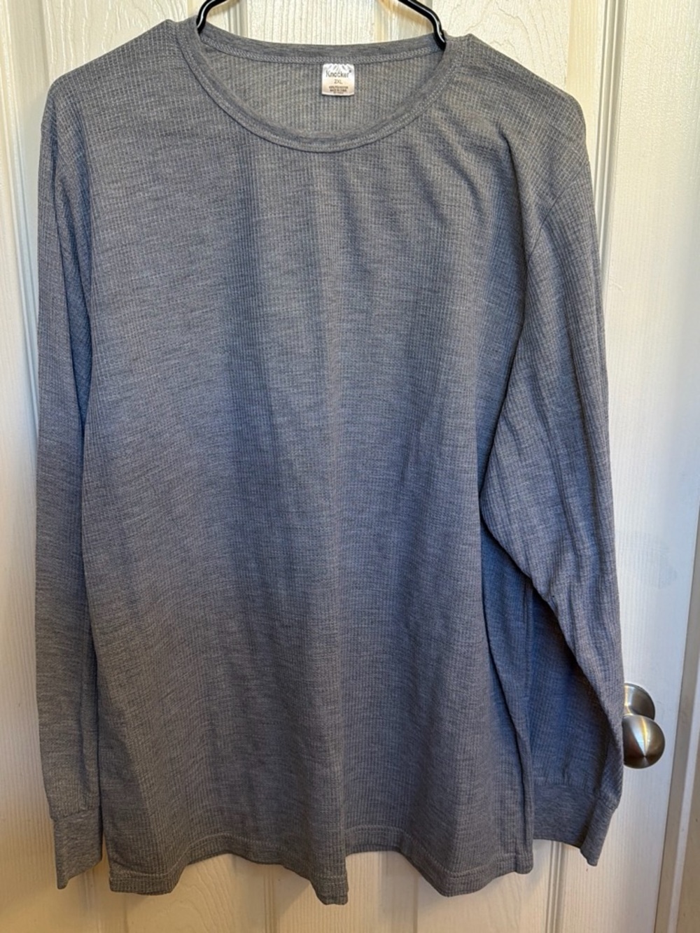 Men's Long Sleeve Thermal Shirt — Gray by Knocker